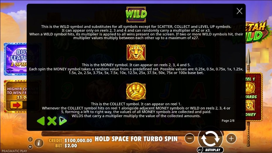 Cheetah Wild — Wilds, money and collection